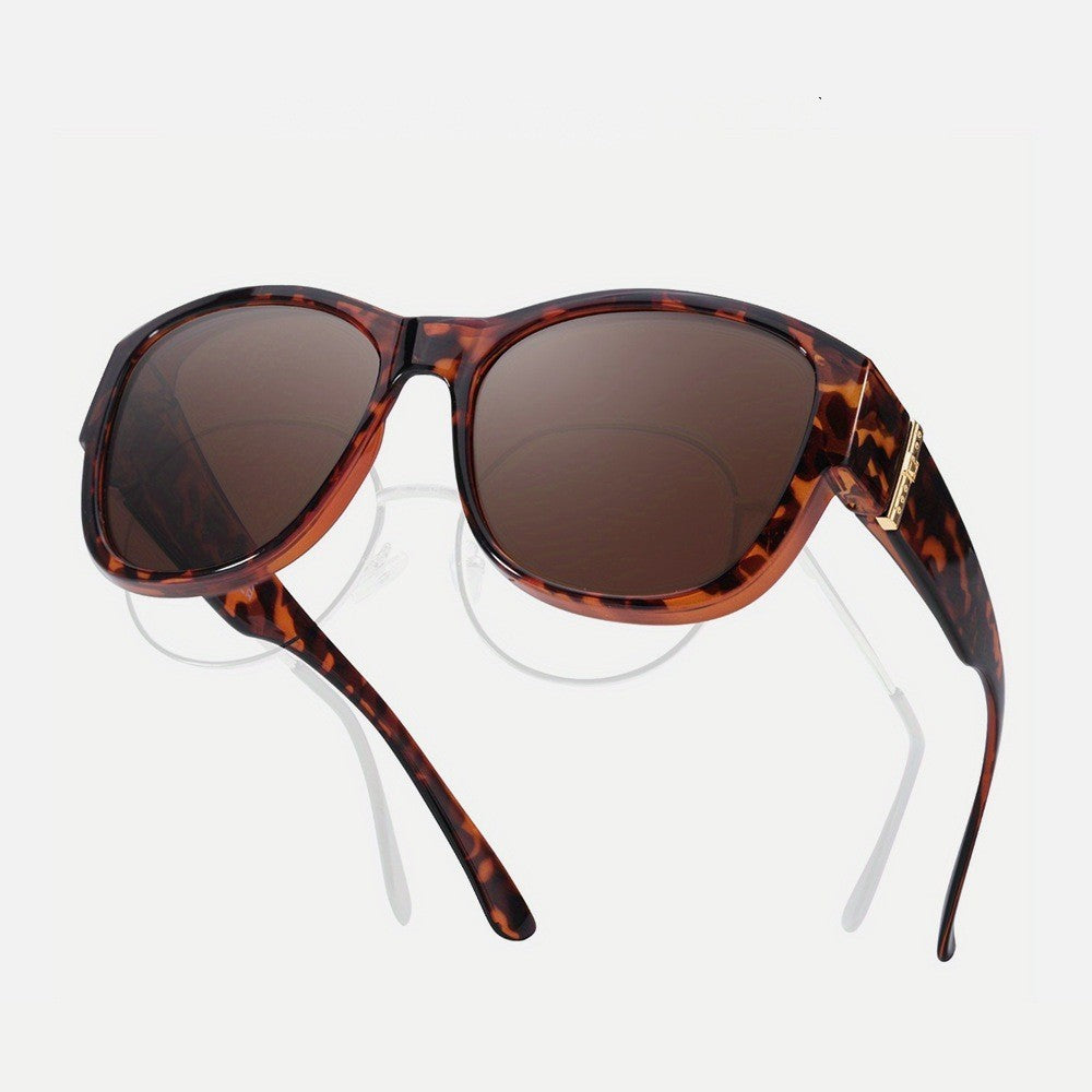 Polarized Large-frame Wraparound Sunglasses For Women