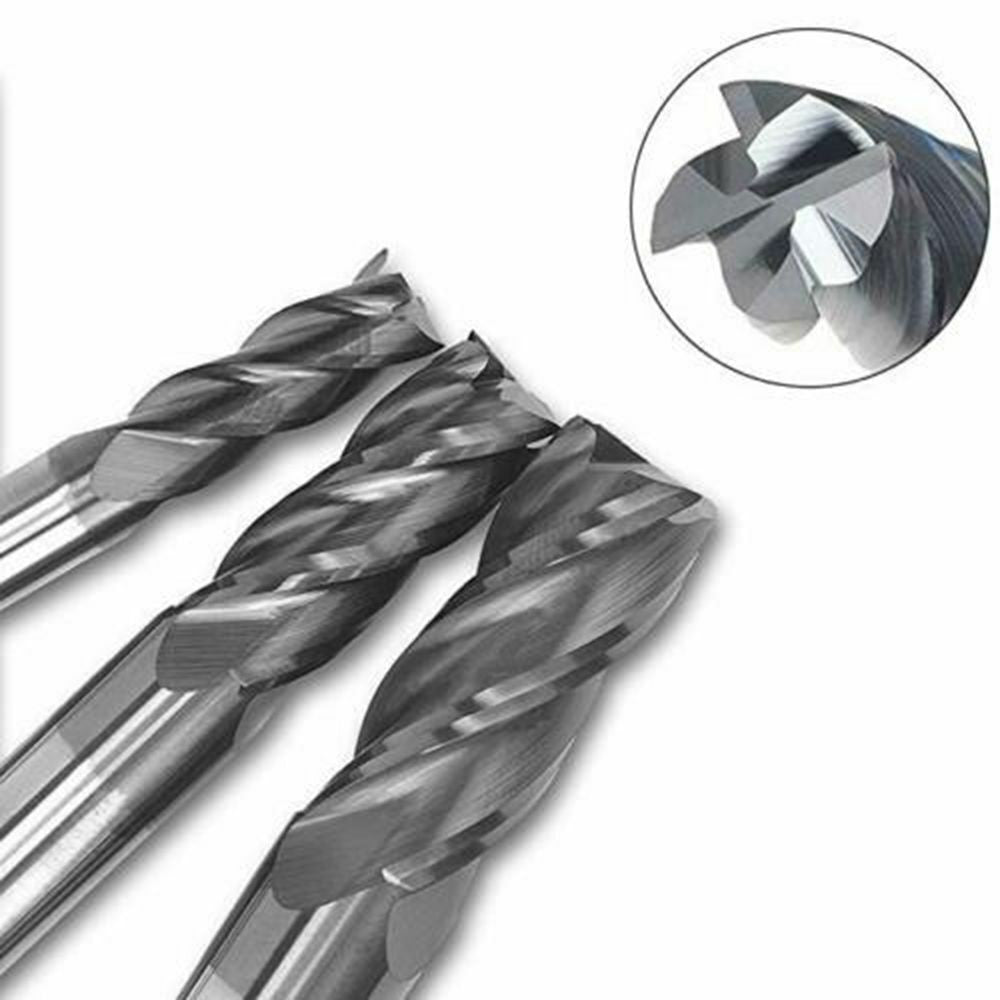 10X 4 Slot Flute End Mill Cutter Drill Bit HSS Straight Shank CNC Milling Tool