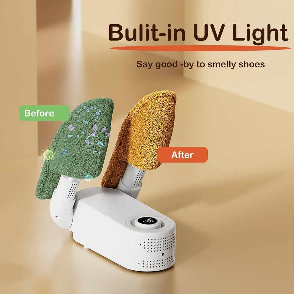 Shoe Dryer, Boot Dryer, Glove Dryer with Intelligent Timer, Foldable Design