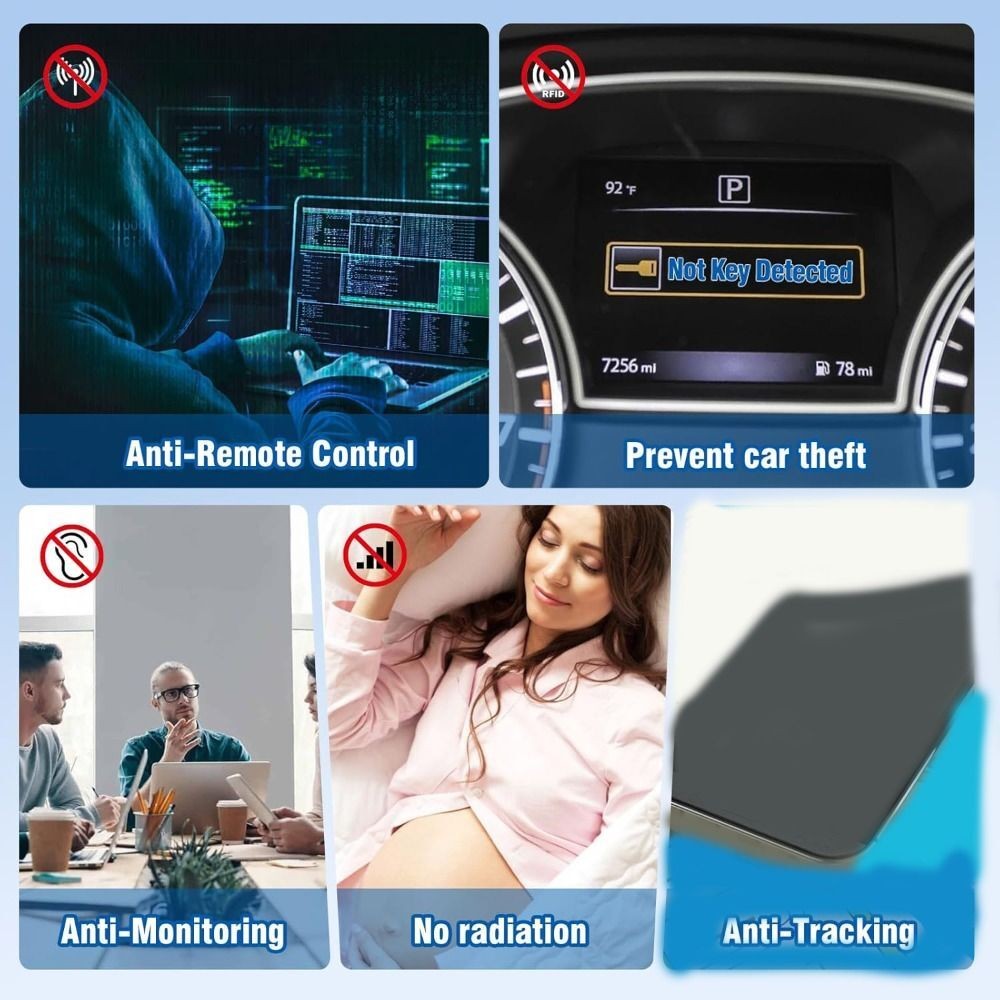 4 Pack Faraday Bags for Phones, Faraday Cage for Anti-Theft Anti-Tracking