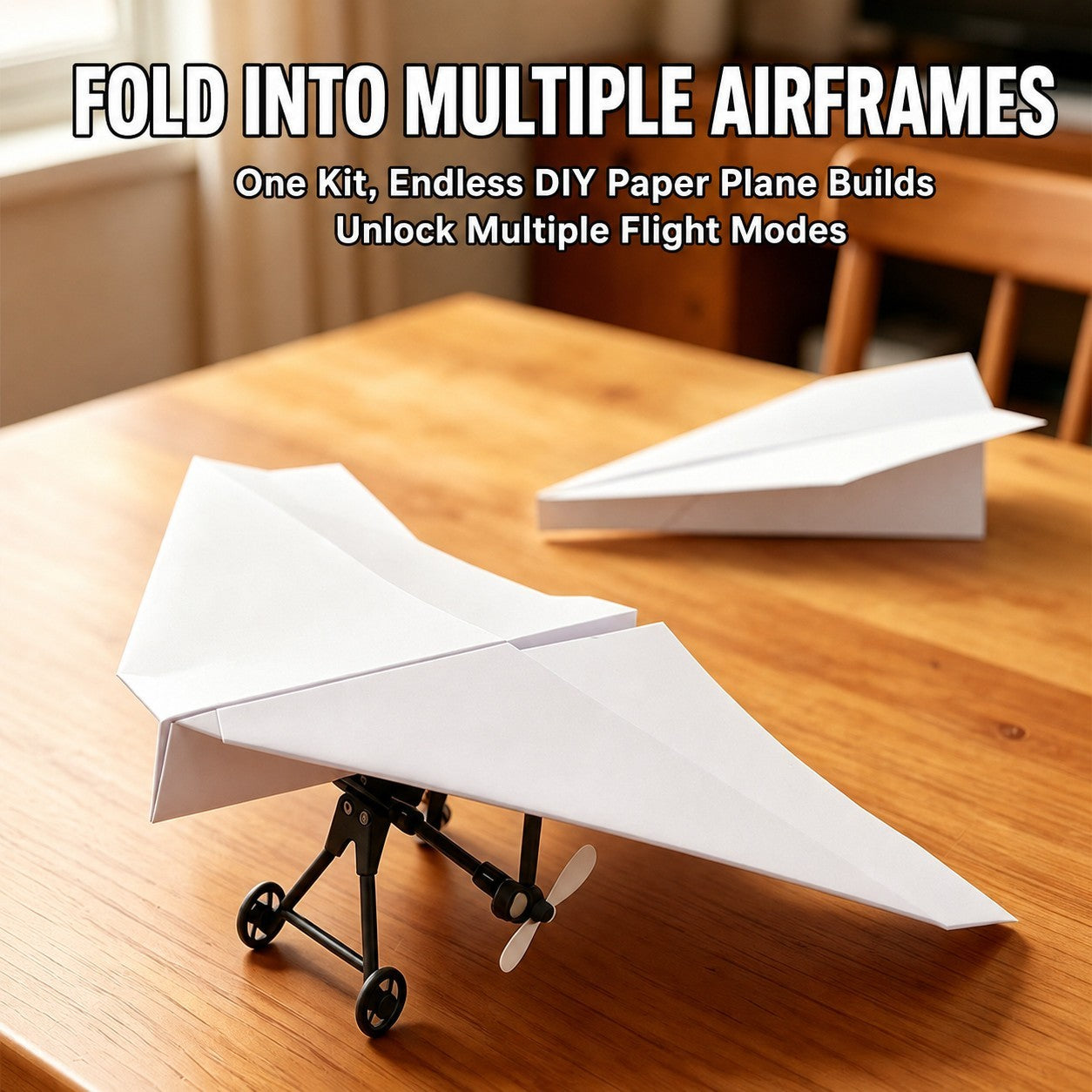 DIY Remote Control Paper Plane Power Kit 4-Channel RC Aircraft Building Parts