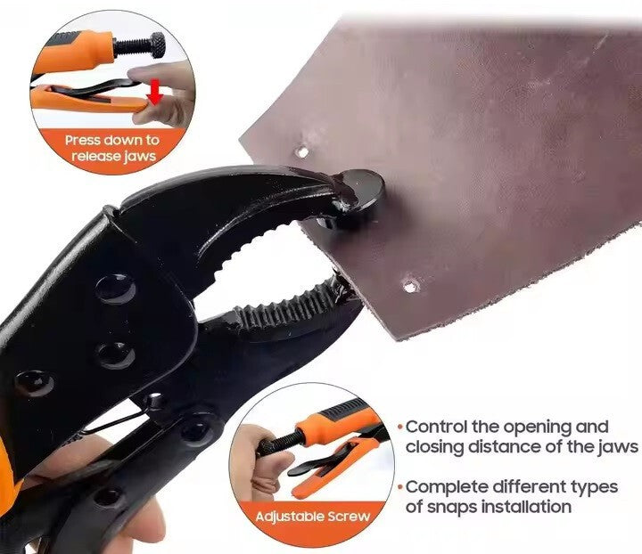 176X Heavy Duty Snap Fasteners Pliers Press Studs Kit Leather Button Tool UK