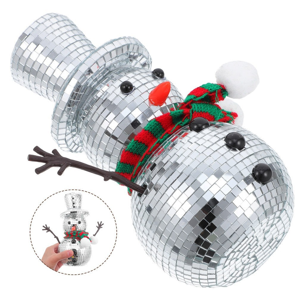 Christmas Snowman Indoor Decorations for Home Disco Balls Ornaments