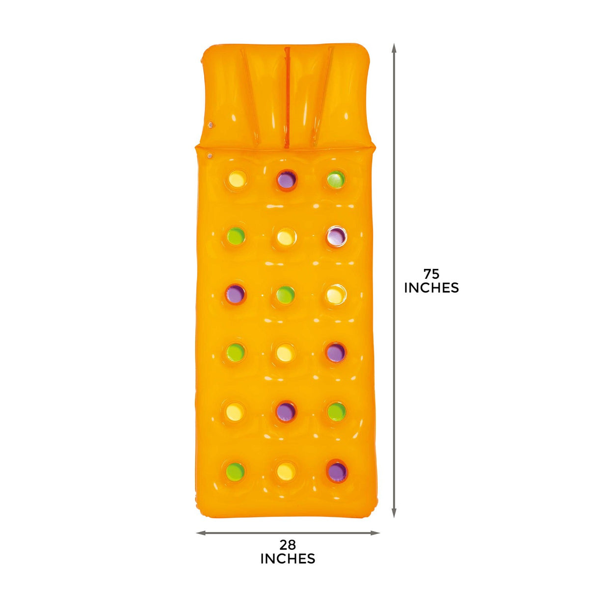 Fashion Designer Inflatable Lilo Float Pocket Lounger Swimming Pool Air Bed Mat