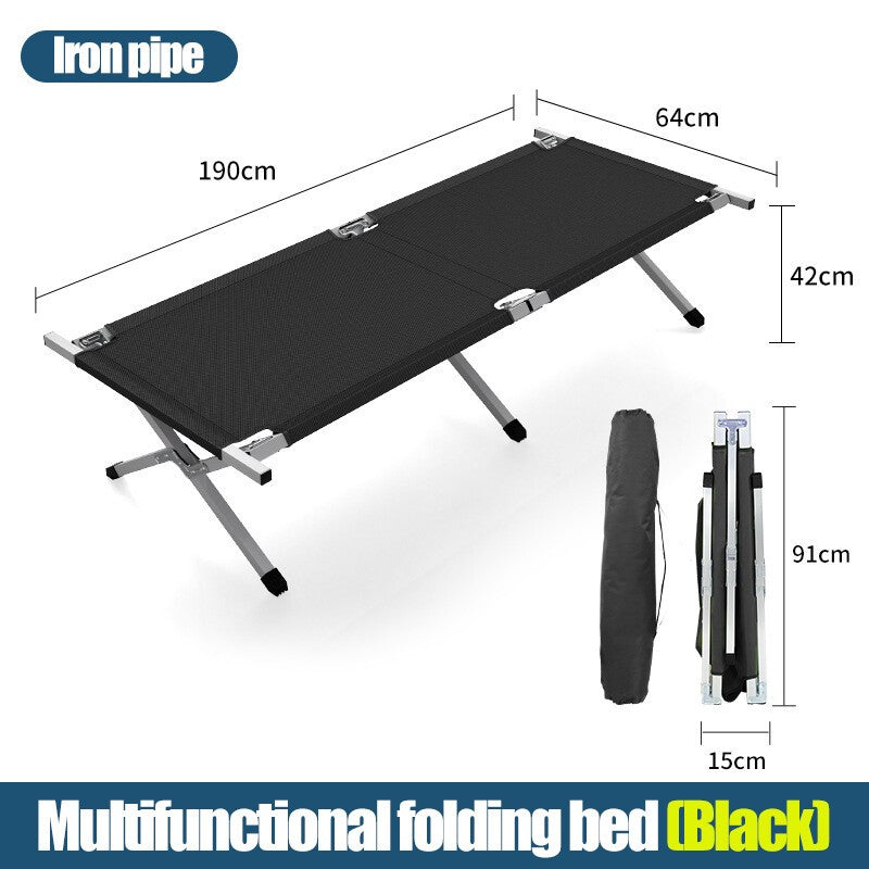 Heavy Duty Folding Camping Bed Lightweight Portable Travel Bed Strong Metal Leg