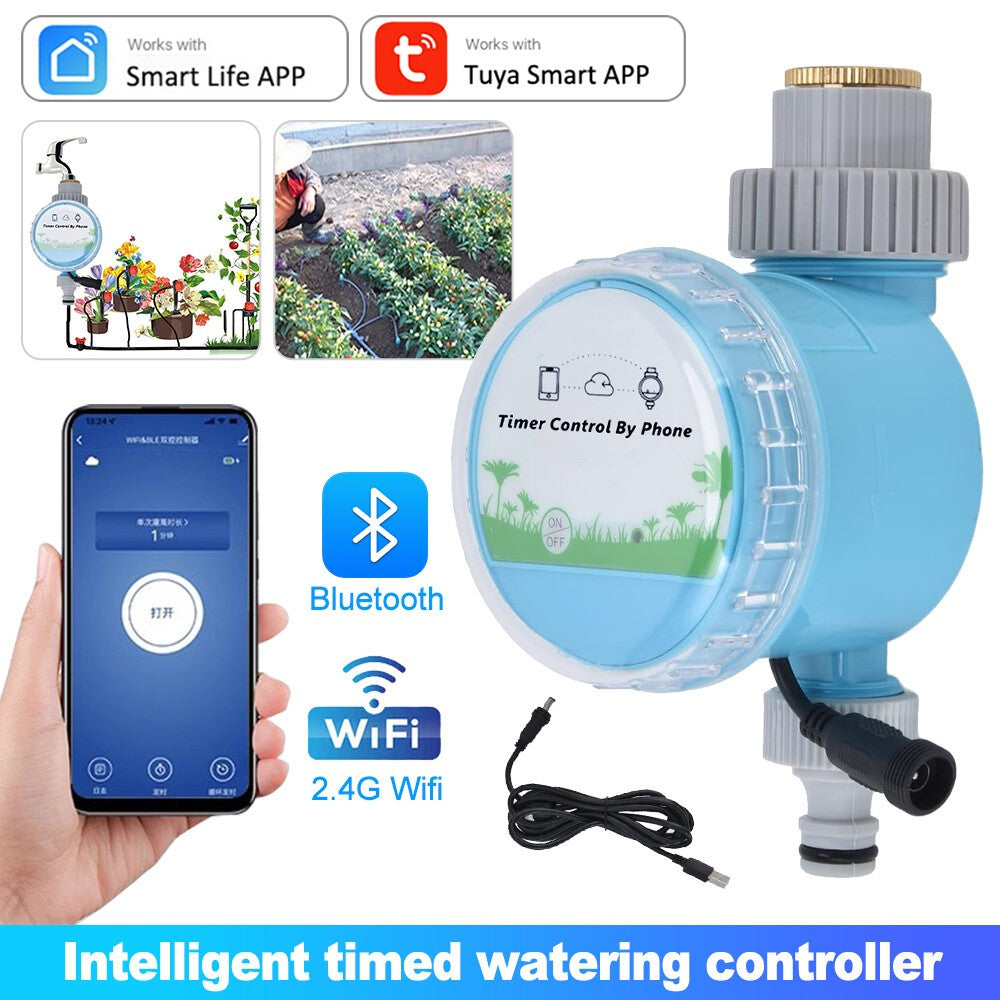 Tuya WIFI Bluetooth Smart Garden Watering Timer Auto Irrigation Controller Valve