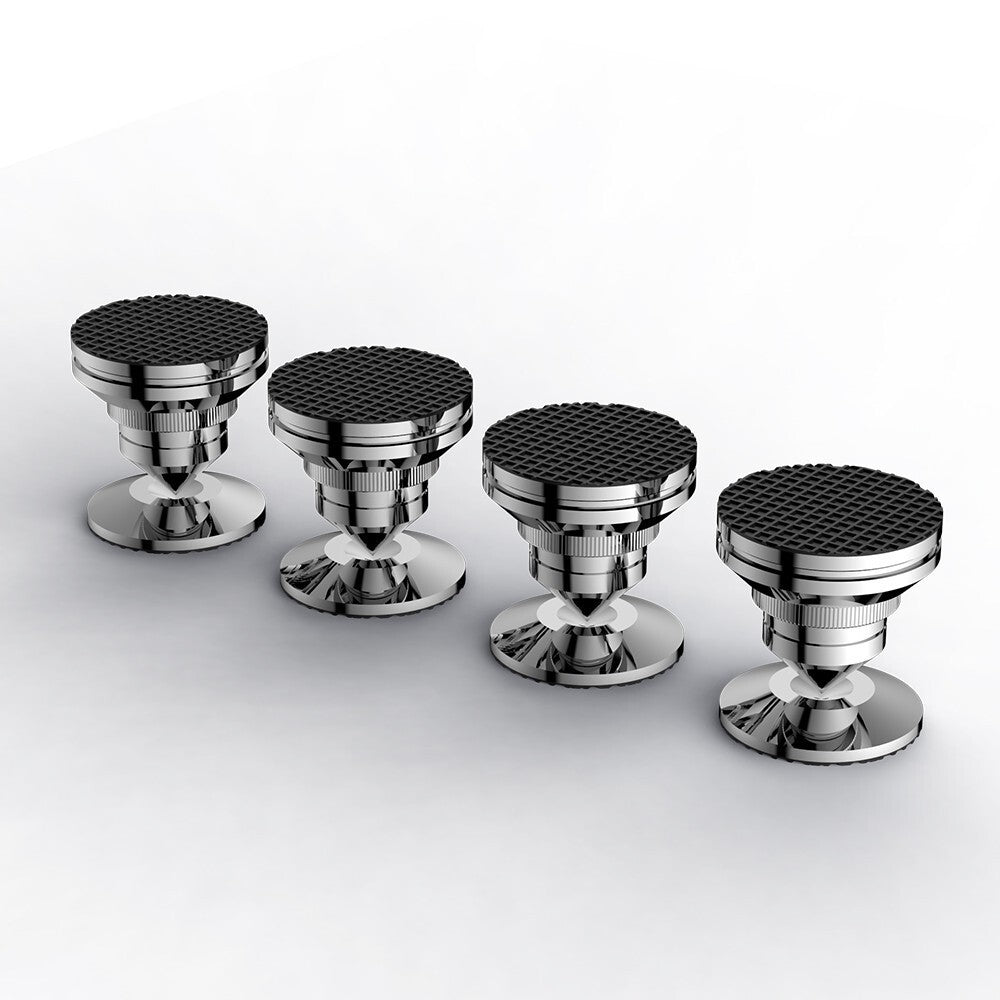 4Pcs Adjustable Stainless Steel HIFI Speaker Turntable Isolation Stand Feet Pad