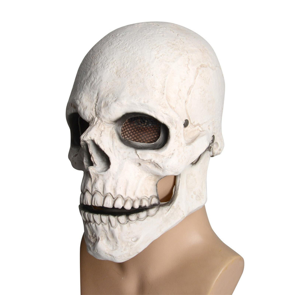 Skull Mask Full Face with Movable Mouth Realistic Head Mask for Adult Cosplay