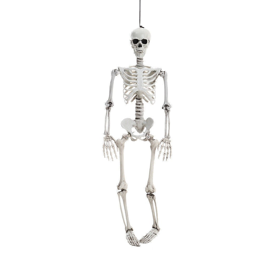 90cm Poseable Full Life Size Human Skeleton Prop Halloween Party Decoration