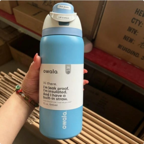 Owala Freesip Water Bottle Stainless Steel 24oz 32oz Multicolor Blue Bow Bottle