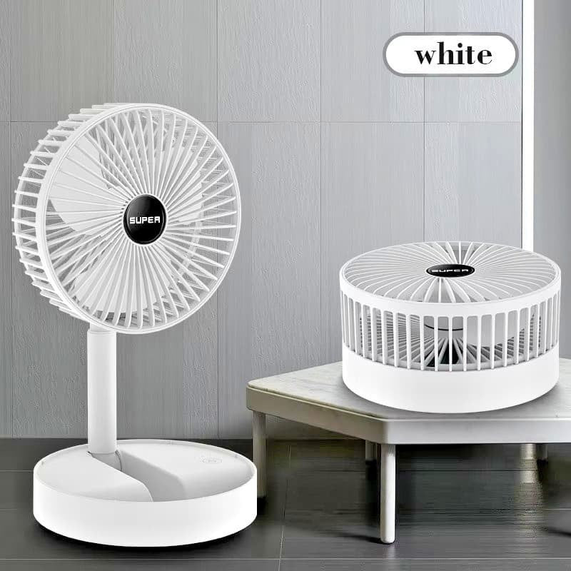 Telescopic Cordless Fan Cooling Wireless Folding Portable USB Rechargeable FanUK