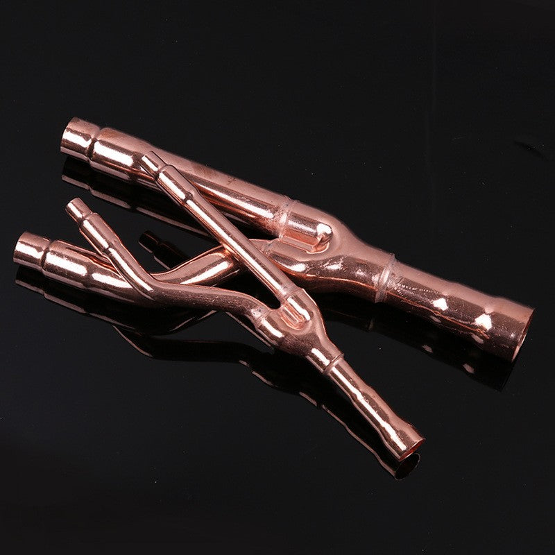 22T Refrigeration Y Branch Liquid Pipe Copper Y Joint Fits with Insulation