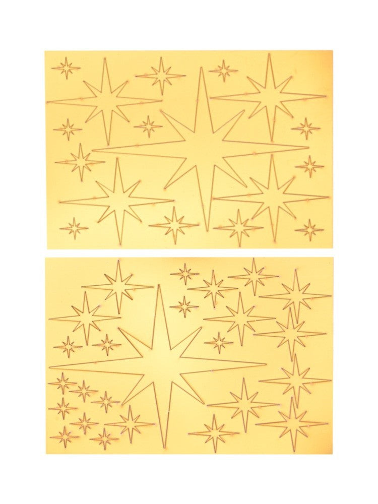 42Pcs Removable Star Wall Stickers Acrylic Mirror Stylish Design Multicolor
