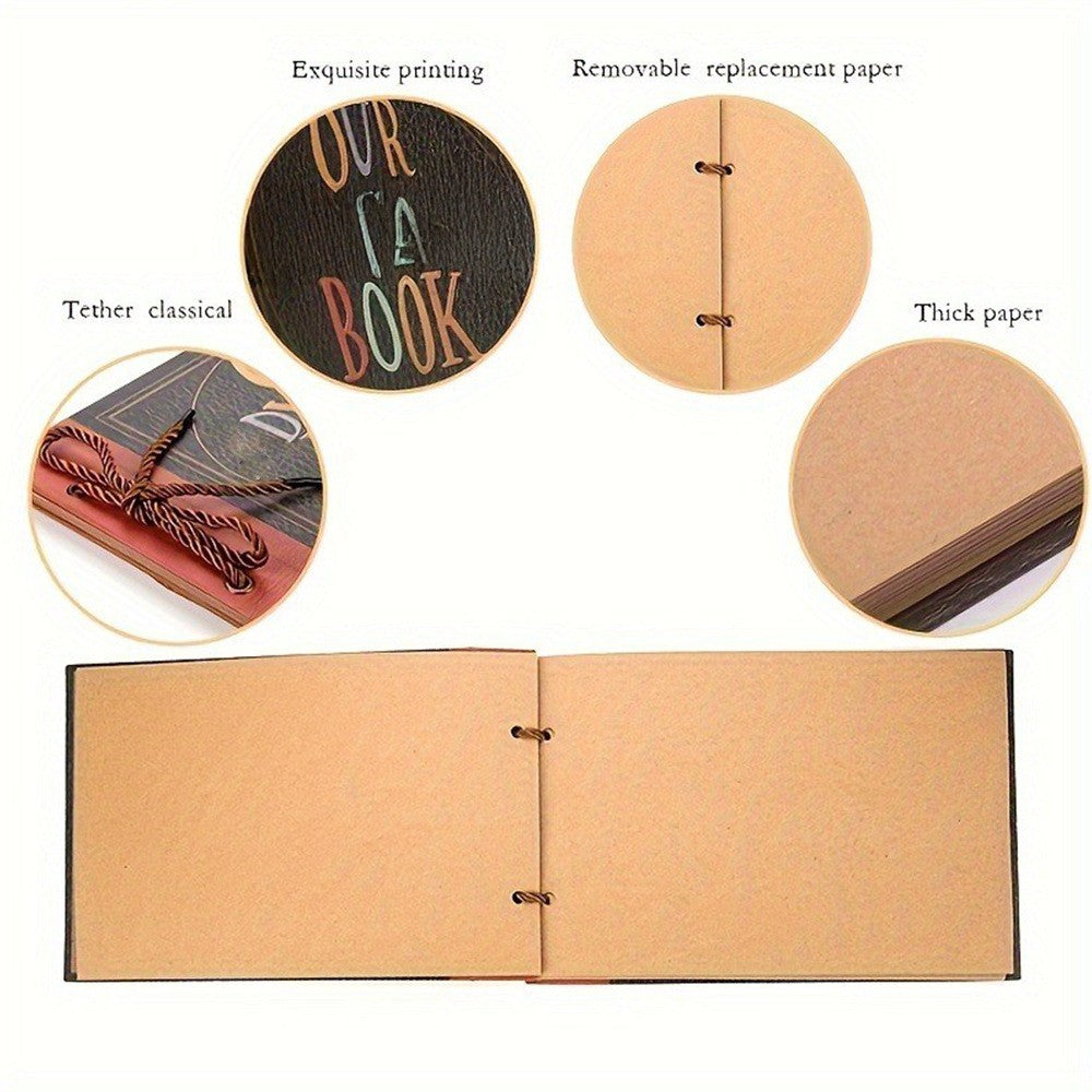 Photo Album Scrapbook Our Adventure Book Memory Anniversary DIY Gift