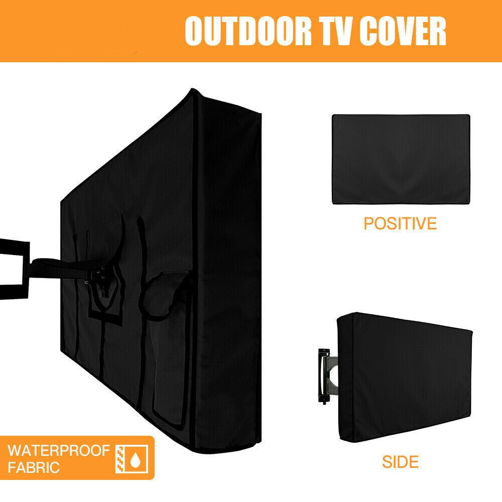 30-58" Dustproof Waterproof TV Cover Outdoor Patio Flat Television Protector UK