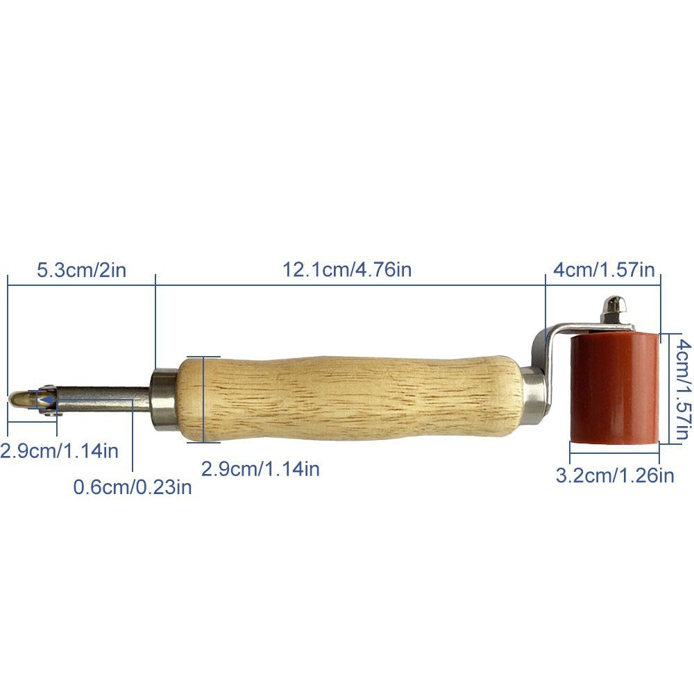 Silicone Seam Roller Red Brass Penny Combination 40mm EPDM Combi Roofing Tool UK