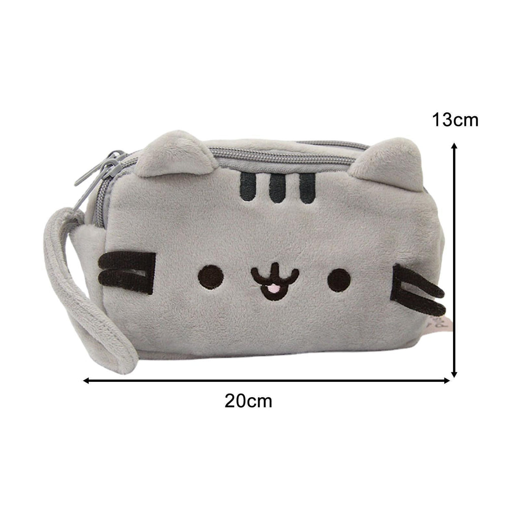 Plush Pencil Case Cute Cat Pencil Bag Makeup Bag Storage Pouch Multipurpose