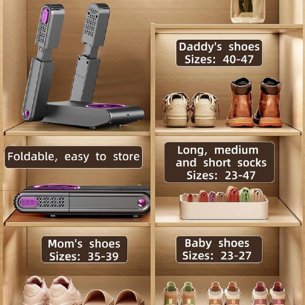 Electric Shoe Boot Dryer with UV Sterilization Fast Drying Odour Eliminating