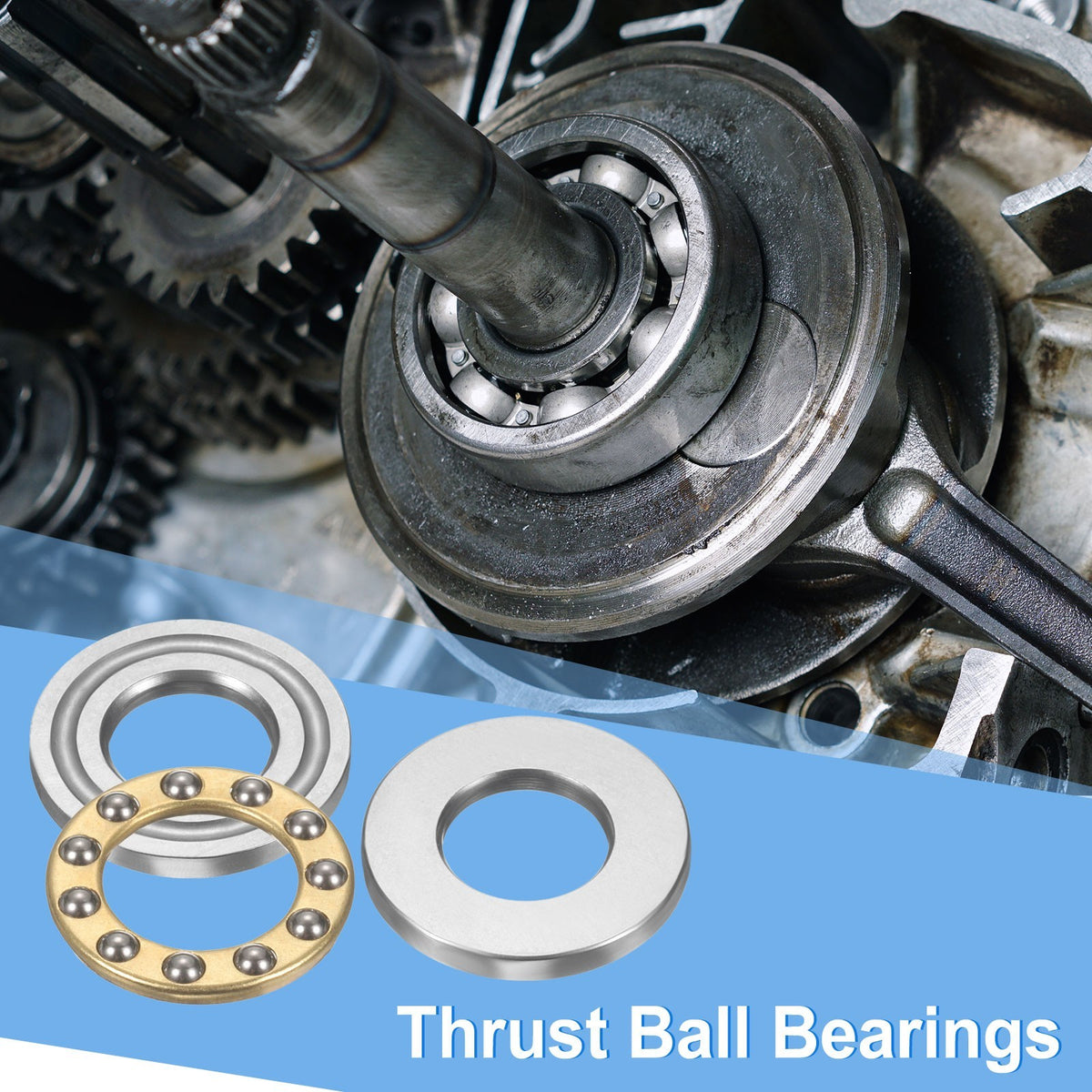 8pcs F10-21M Thrust Ball Bearings 10mmx21mmx7mm Chrome Steel Single Direction