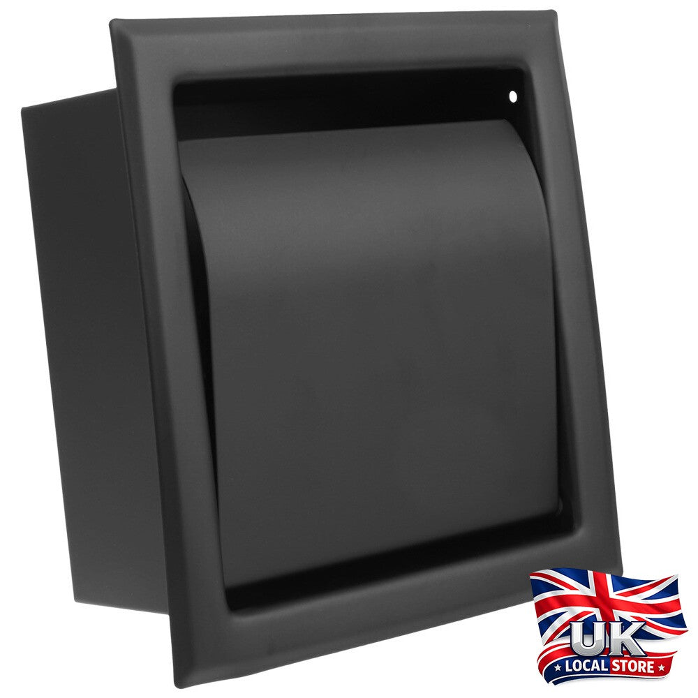 Stainless Steel Black Concealed Wall Mounted Toilet Roll Holder Tissue Paper Box