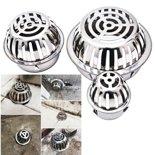 STAINLESS STEEL GUTTER DOWN PIPE OUTLET BALLOON LEAF GUARD TRAP FILTE