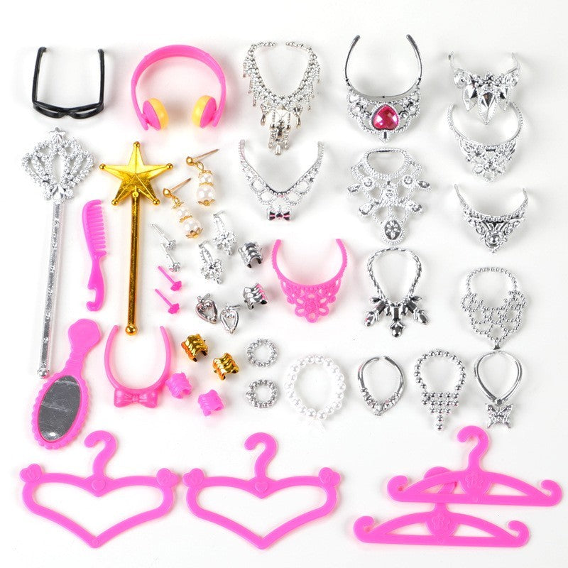 70pcs Items For Barbie Doll Jewellery Accessories Dresses Shoes Clothes Set UK