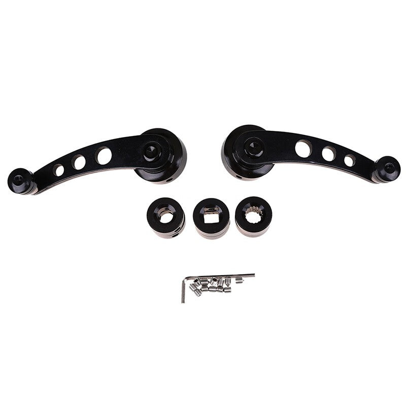 Pair Universal Black Car Truck Window/Door/Winder Riser Crank Handle Riser Alloy