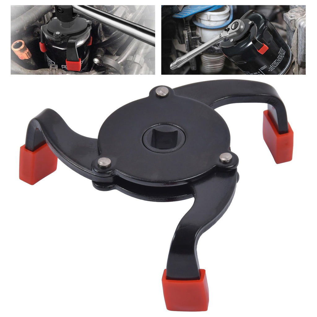 3 Jaw Oil Filter Wrench Oil Filter Removal Tool Non-slip Adjustable Universal