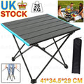 Portable Folding Aluminium Camping Table Outdoor Picnic BBQ Desk With Carry Bag