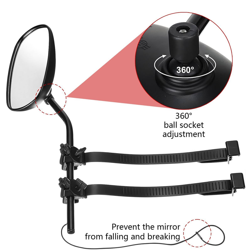 2x Flat Caravan Towing Mirrors for Cars Universal Wing Mirrors Extension Mirror