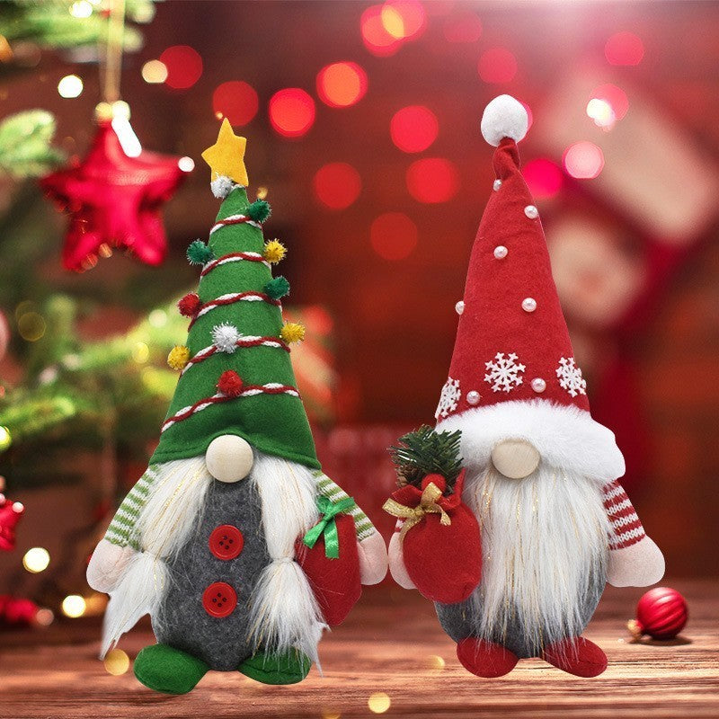 2PCS Christmas Gnome Plush Santa Doll Gonk Dwarf Elf Xmas Easter Decoration Gift