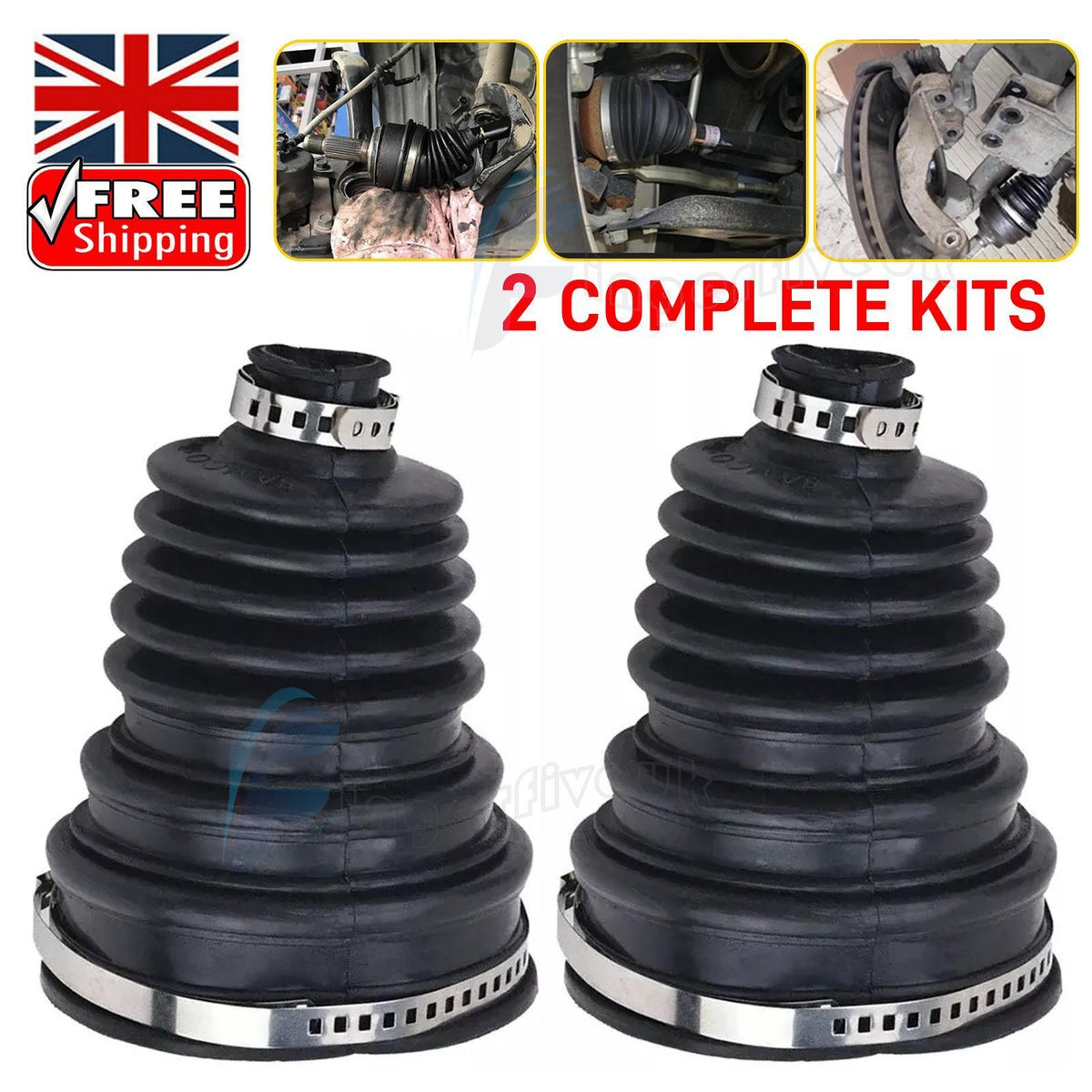 2X CV BOOT KIT STRETCHY UNIVERSAL FIT DRIVE SHAFT GATOR JOINT BOOT STRETCH SET