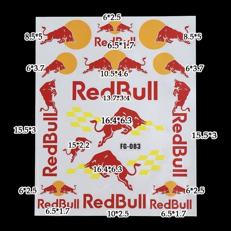 2x Reflective Red Bull Sticker Helmet Bike Body Durable Decal Universal Use ~~！
