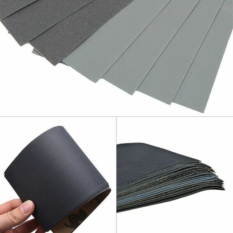 81Pcs Assorted Sanding Wet and Dry Waterproof Sandpaper Sander Paper Tool UK