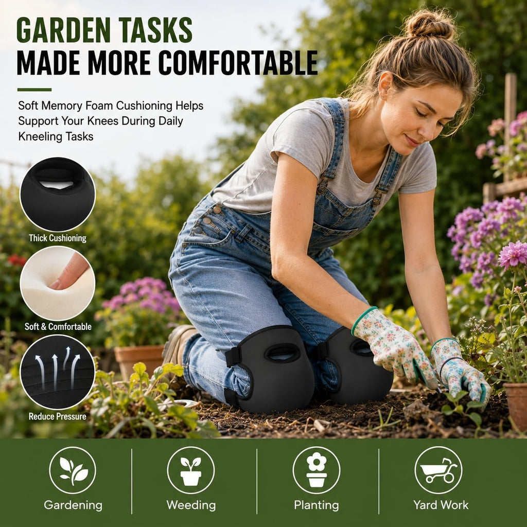 1 Pair Garden Knee Pads Sponge Anti-Slip Waterproof Knee Mat Pad for Gardening