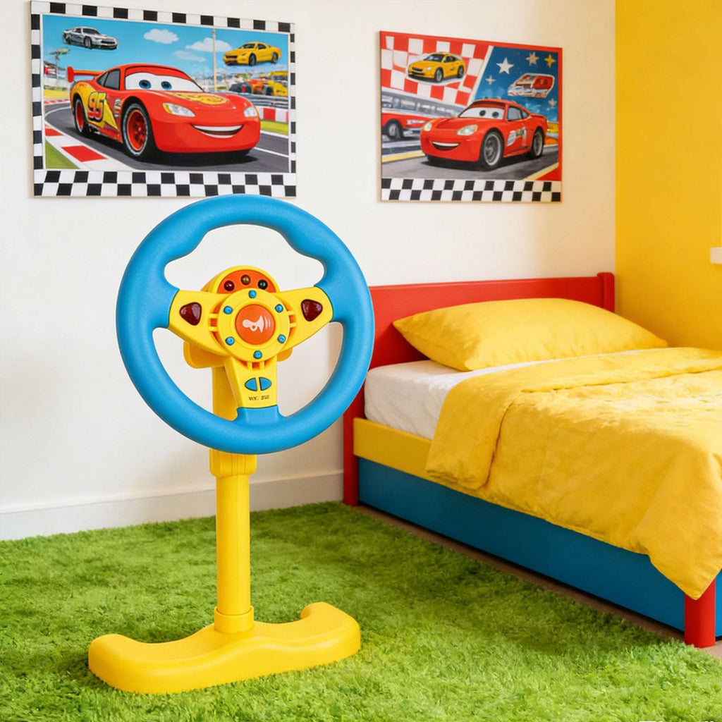 Steering Wheel Electric Toys Sounding Toys Interactive with Light Sound Birthday