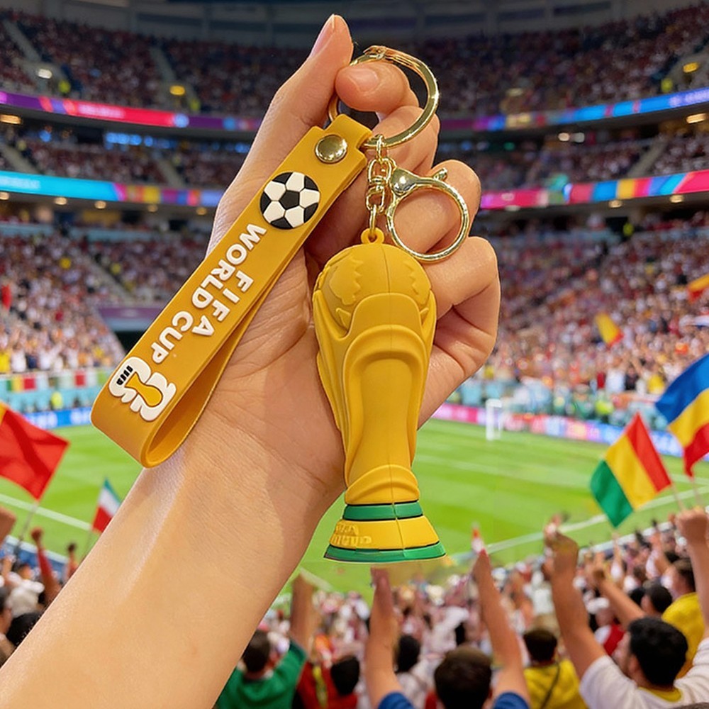 4 Pack Mascot 2026 World Cup Keychain Football Keychain Mascot Memorabilia