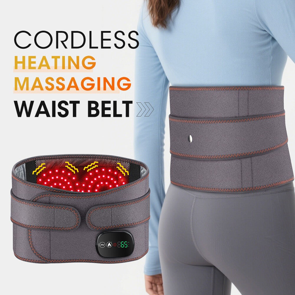 Electric Infrared Heating Vibration Therapy Massager Back Waist Belt Pain Relief