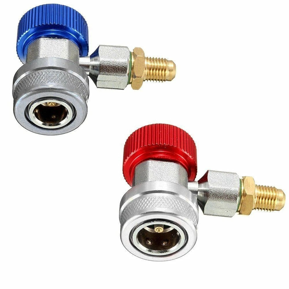 1/4" Car Air Con Connector Fit A/C Manifold Gauge Adapter R134A Low/High Coupler