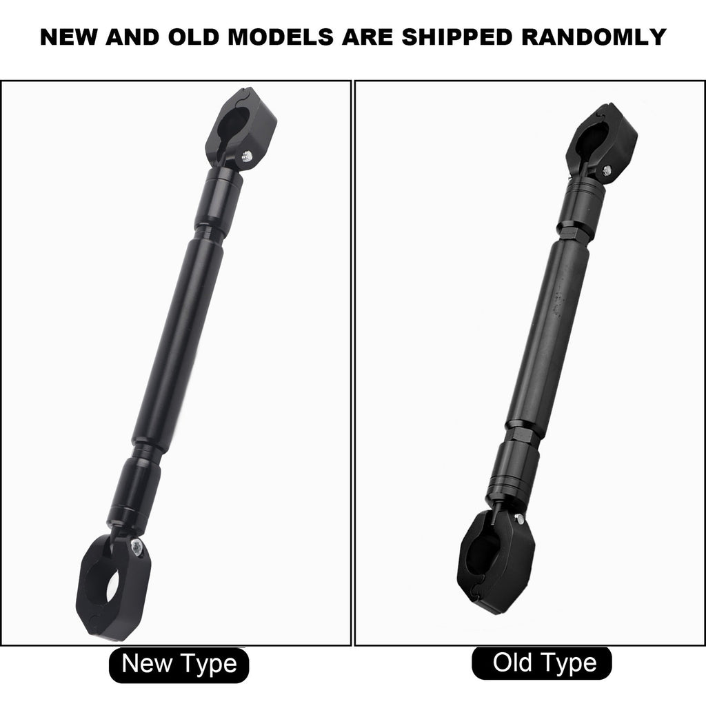 Black Universal Motorcycle Handlebar Crossbar Brace Clamp Bar Set