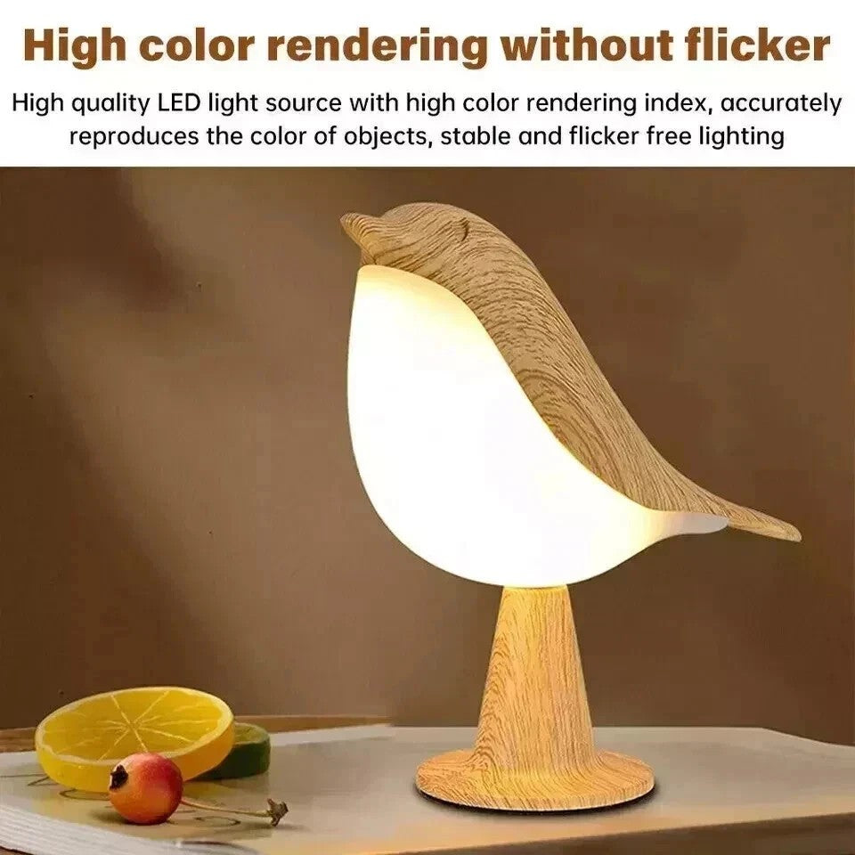 Bird-Shaped Table Lamp 3-Way Dimmable USB Rechargeable With Remote Control