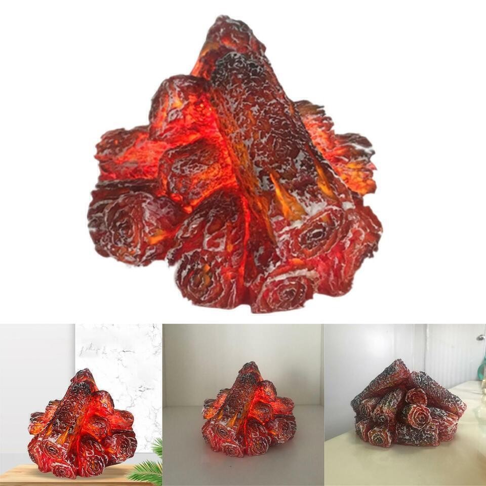 Flameless Fireplace Lamp Realistic LED Flame Effect for Festival Christmas