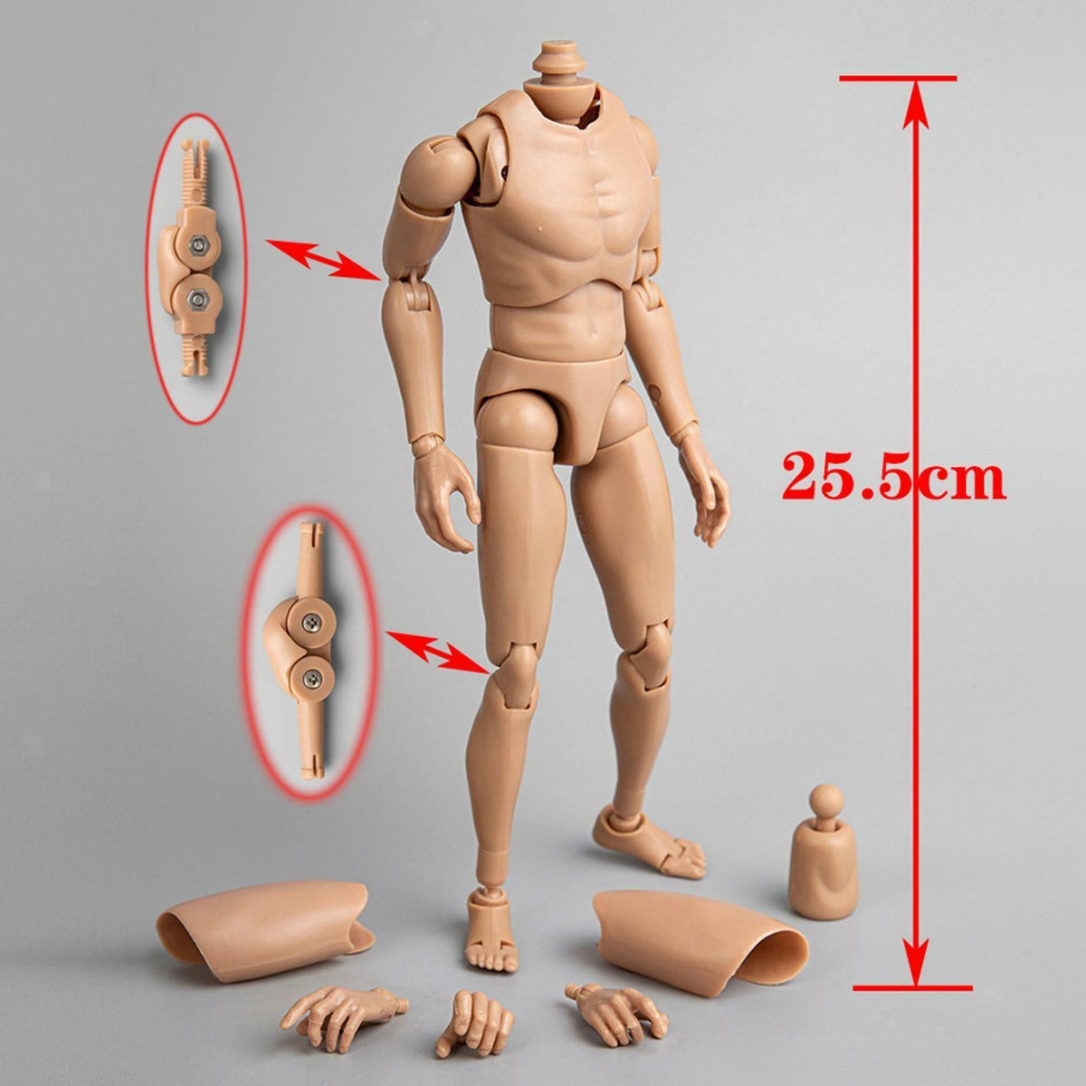 1/6 Scale Male Action Figure Body Man Body 12" Male Body Model Flexible