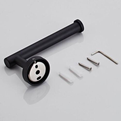 New Stainless Steel Toilet Roll Holder and Towel Ring Set Bathroom Wall Mounted