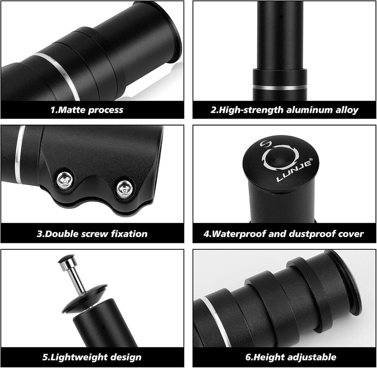 Bicycle Fork Stem Extender Handlebar Riser Extension Adapter Mountain Bike