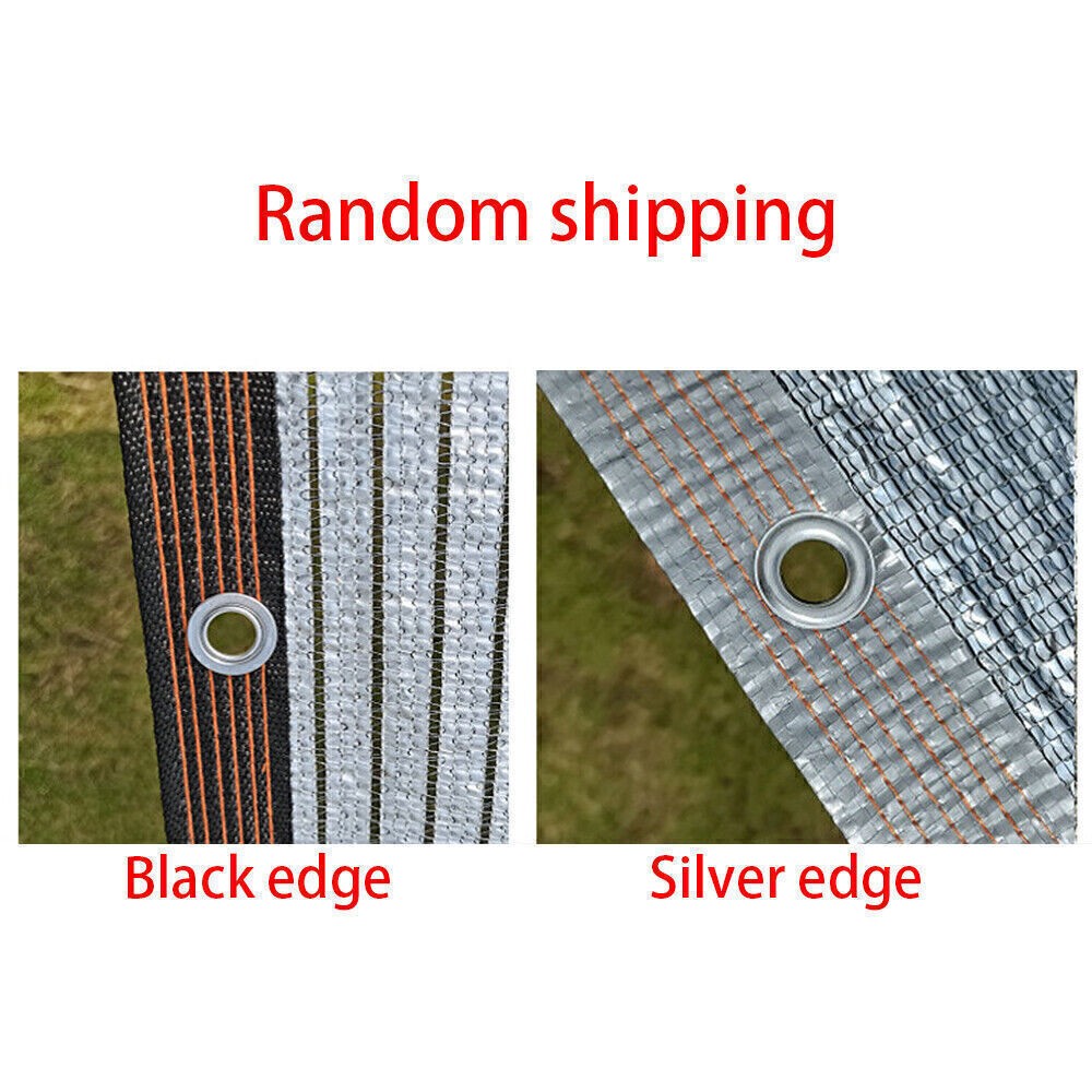Reflective Sun Shade Sail Net Aluminum Foil Mesh 99% UV Canopy Sunscreen Cover