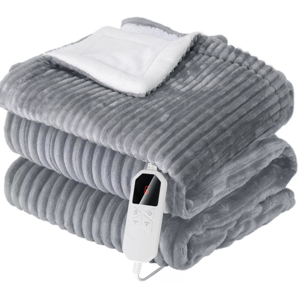 Electric Blanket Heated Throw Over Luxurious Fleece Washable Digital Controller