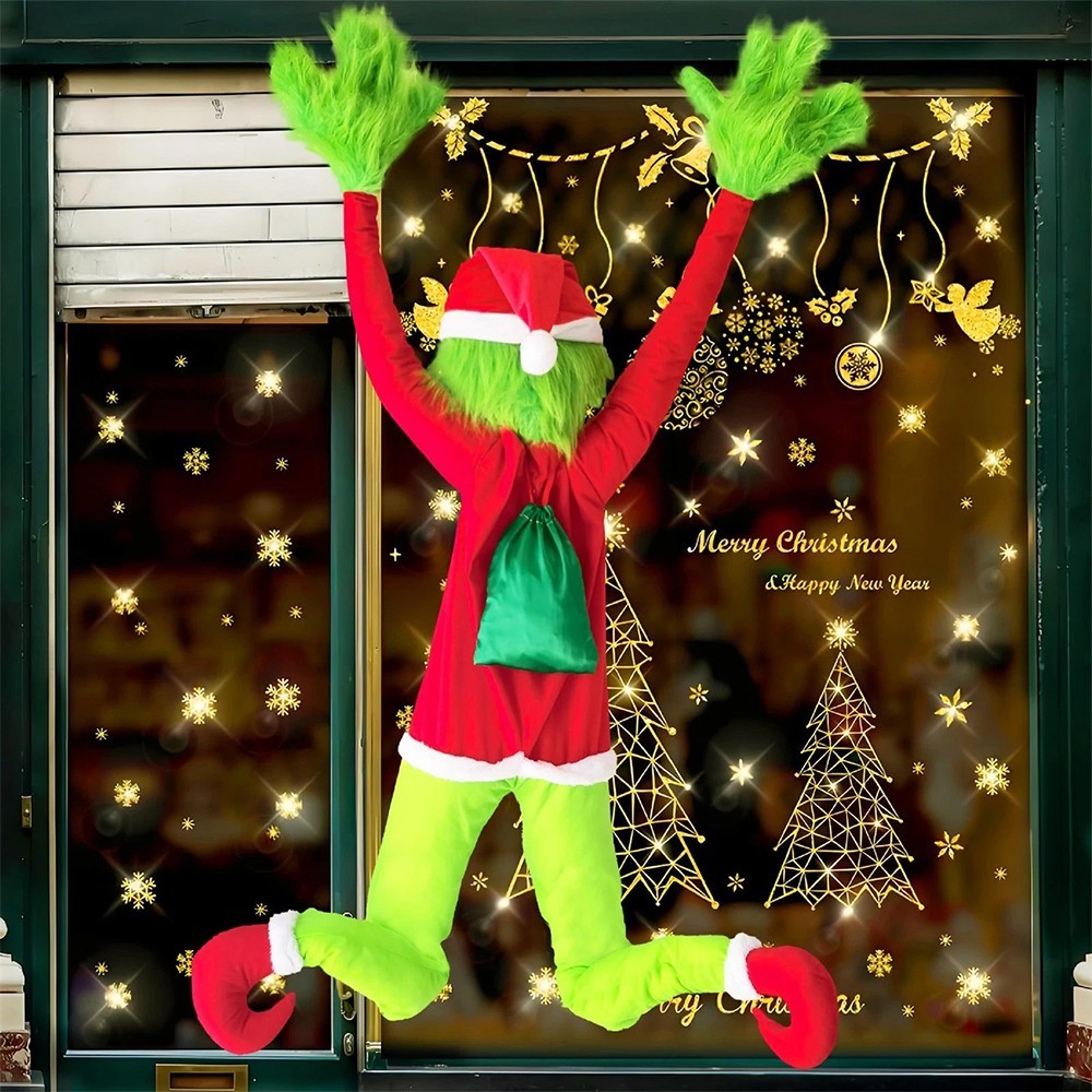 Christmas Grinchs Decor Bendable Arms & Legs, for Home Tree Wall Outdoor Decor