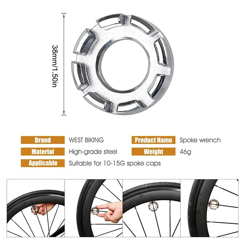6PCS Bicycle Repair Kits Bike Cassette Crank Chain Whip Spanner Removal Tools