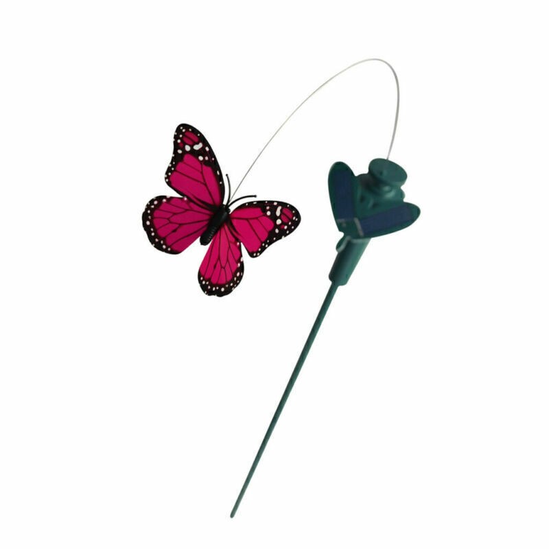 3x Dancing flying solar butterfly the eye-catcher for garden balcony